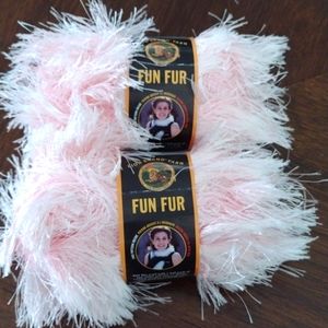 Fun fur yarn by lion brand 2 skeins 3.5oz total